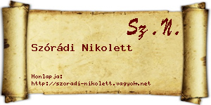 Szórádi Nikolett névjegykártya